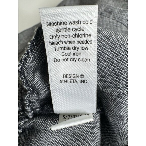 Athleta Women's Heathered Linen Striaght Leg Size 2 Pants - Picture 9 of 9